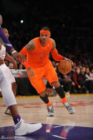 Maillot De Basket New York Knicks Carmelo Anthony 7 Tissus Sportif Fans Edition Oange